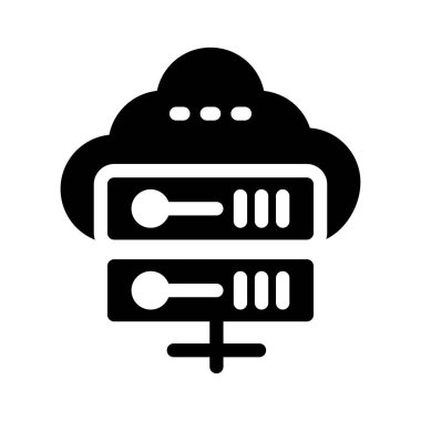 veritabanı vektör düz simgesi 