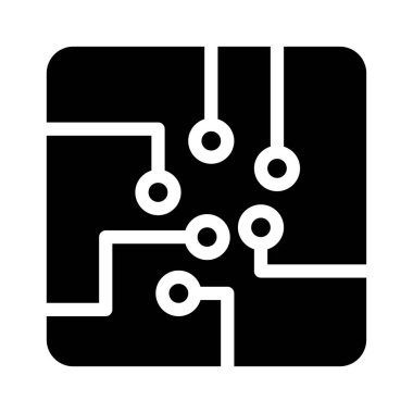 Ai vektör düz simge 