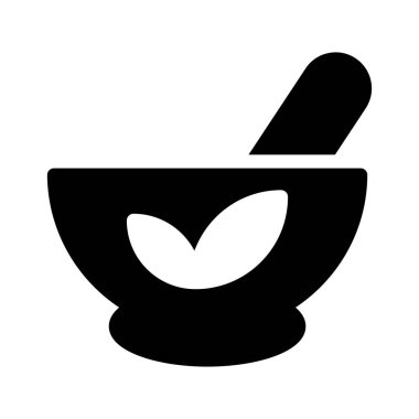 pestle vektör glyph düz simgesi 