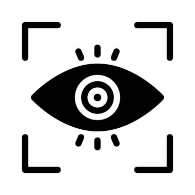 vektör glifinin düz simgesine bak 