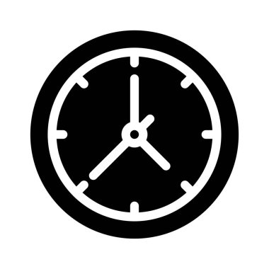 saat vektör düz simgesi 