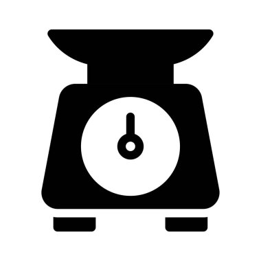 metre vektör glyph düz simgesi 