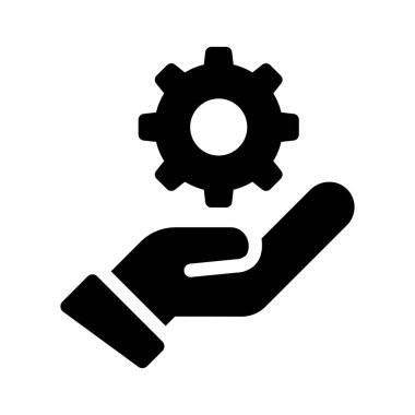 dişli vektör simgesi düz simge 