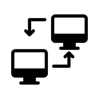 dosya paylaşım vektörü düz simgesi 