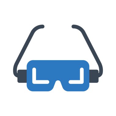 gözlük vektör renk simgesi 