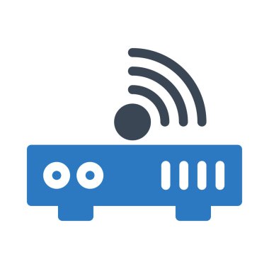 modem vektör renk simgesi 