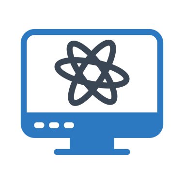 atom vektörü renk simgesi 