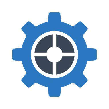 dişli vektör renk simgesi 