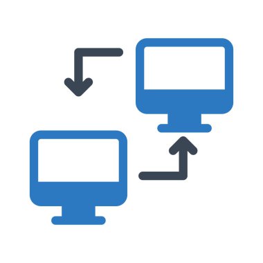 dosya paylaşım vektörü renk simgesi 