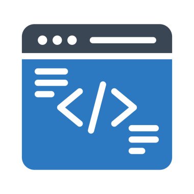 programlama vektörü renk simgesi 