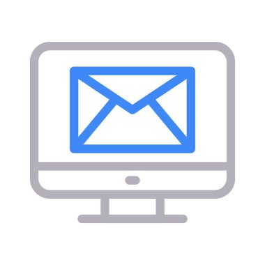 ileti vektör renk çizgisi simgesi 