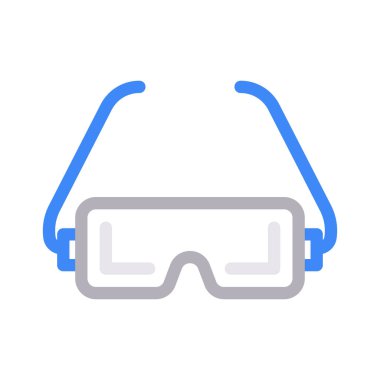 gözlük vektör renk çizgisi simgesi 