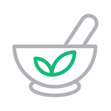 pestle vektör renk çizgisi simgesi 