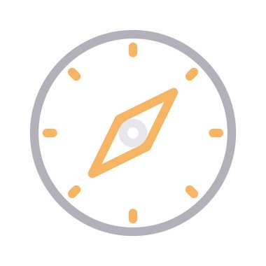 navigasyon vektörü renk çizgisi simgesi 