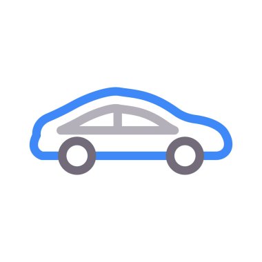 araç vektör renk çizgisi simgesi 