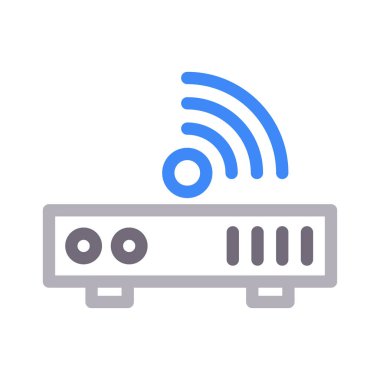 modem vektör renk çizgisi simgesi 