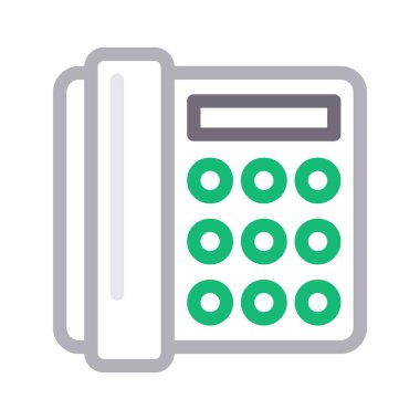 telefon vektörü renk çizgisi simgesi 