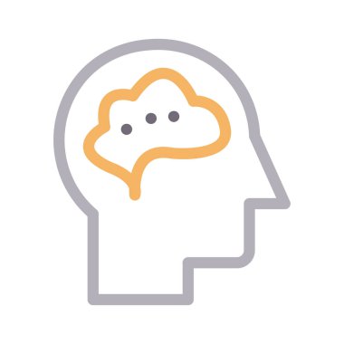 baş vektör renk çizgisi simgesi 