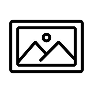 fotoğraf vektörü ince çizgi simgesi 