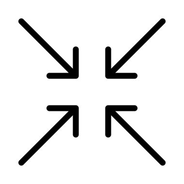 vektör ince çizgi simgesini küçült 