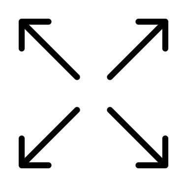 vektör ince çizgi simgesini genişlet 