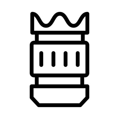 Örtücü vektör ince çizgi simgesi 