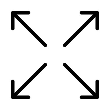 Vektör kabartma düz simgesini genişlet 