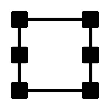 Vektör glyph düz simgesi düzenleniyor 