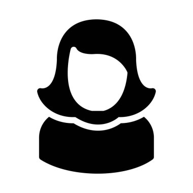 aktris vektör düz simgesi 