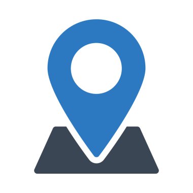 harita vektör renk çizgisi simgesi 