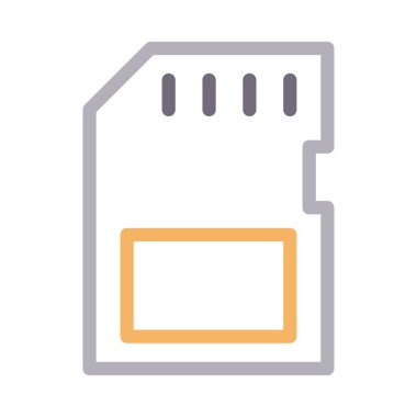 kart vektör renk çizgisi simgesi 