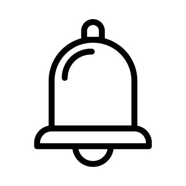 çan vektörü ince çizgi simgesi