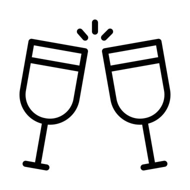 parti vektörü ince çizgi simgesi