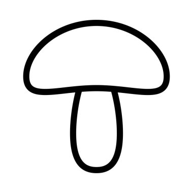 mantar vektörü ince çizgi simgesi