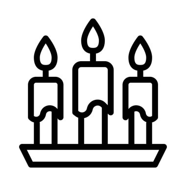 alev vektörü ince çizgi simgesi