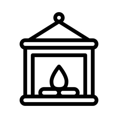 mum vektörü ince çizgi simgesi