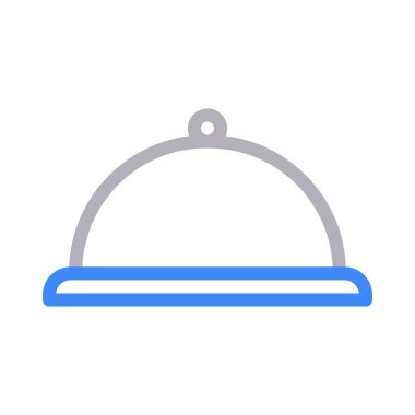 yemek vektörü renk çizgisi simgesi