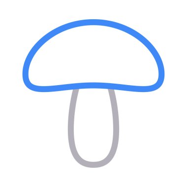 mantar vektör renk çizgisi simgesi