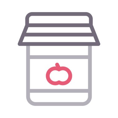 kavanoz vektör renk çizgisi simgesi