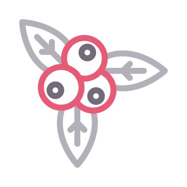 meyve vektörü renk çizgisi simgesi