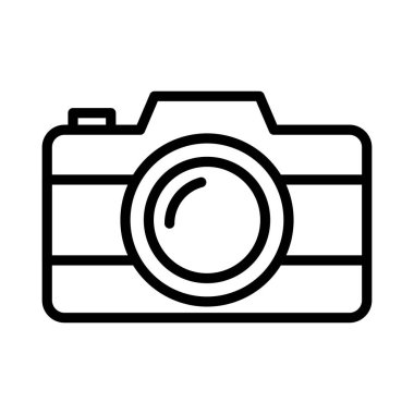 DSLR vektör ince çizgi simgesi