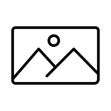 fotoğraf vektörü ince çizgi simgesi