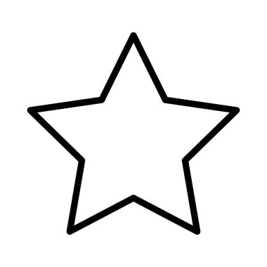 yıldızlı vektör ince çizgi simgesi