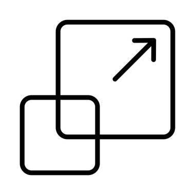 Vektör ince çizgi simgesini büyüt