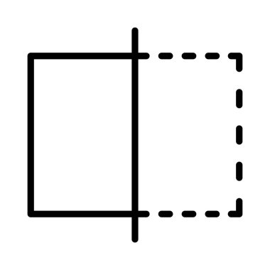 Döndürme vektörü ince çizgi simgesi