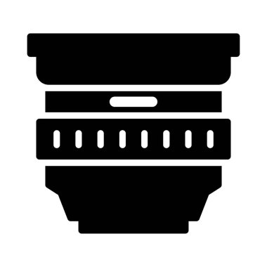 Lens vektör düz simge