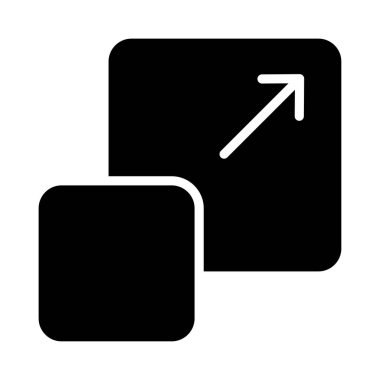 Vektör kabartma düz simgesini büyüt