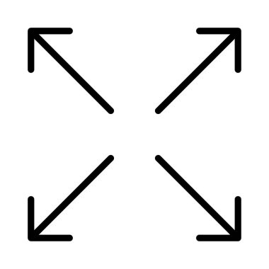 Tam ekran vektör düz simge