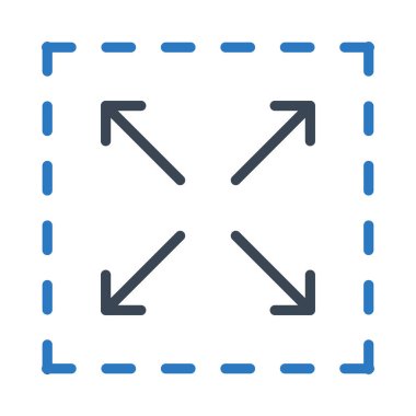 Tam ekran vektör renk simgesi