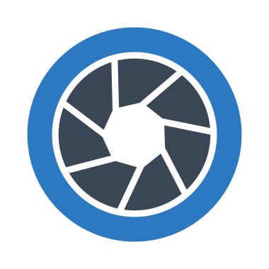 Lens vektör renk simgesi